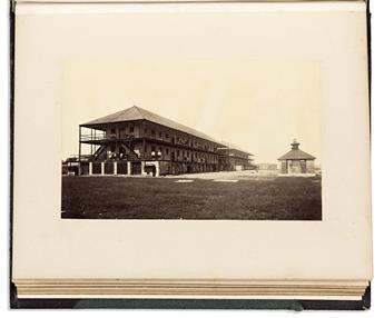 (PHOTOGRAPHY.) Bound collection of fine nineteenth-century albumen photographs of New York City, Niagara Falls, and the Bahamas.